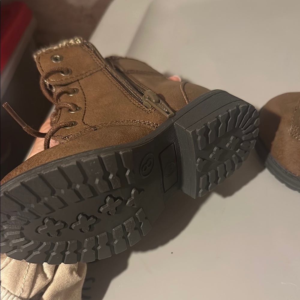Brown Lace-Up Ankle Boots - Picture 7 of 7
